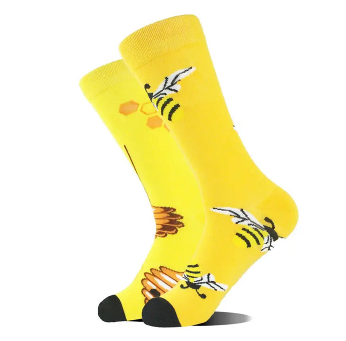 Bumble Bee Odd Paired Crazy Socks - Crazy Sock Thursdays